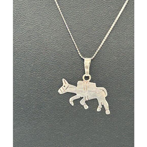 Vintage Marked 925 Donkey Necklace - Picture 2 of 9